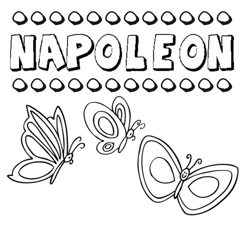 Napoleón: dibujos de los nombres para colorear, pintar e imprimir