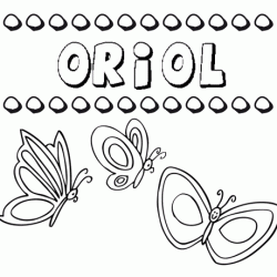 Oriol: dibujos de los nombres para colorear, pintar e imprimir