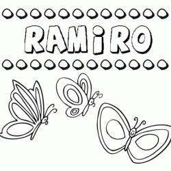 Ramiro: dibujos de los nombres para colorear, pintar e imprimir