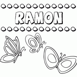 Ramón: dibujos de los nombres para colorear, pintar e imprimir