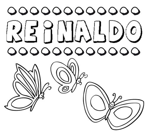 Reinaldo: dibujos de los nombres para colorear, pintar e imprimir