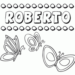 Roberto: dibujos de los nombres para colorear, pintar e imprimir