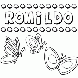 Romildo: dibujos de los nombres para colorear, pintar e imprimir