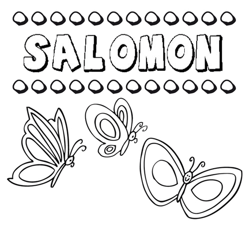Salomón: dibujos de los nombres para colorear, pintar e imprimir