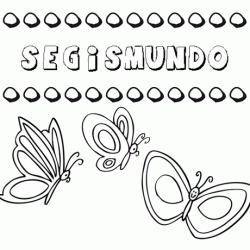 Segismundo: dibujos de los nombres para colorear, pintar e imprimir