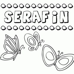 Serafín: dibujos de los nombres para colorear, pintar e imprimir