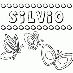 Silvio: dibujos de los nombres para colorear, pintar e imprimir