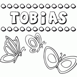 Tobías: dibujos de los nombres para colorear, pintar e imprimir