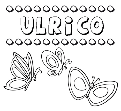 Ulrico: dibujos de los nombres para colorear, pintar e imprimir