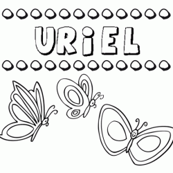 Uriel: dibujos de los nombres para colorear, pintar e imprimir
