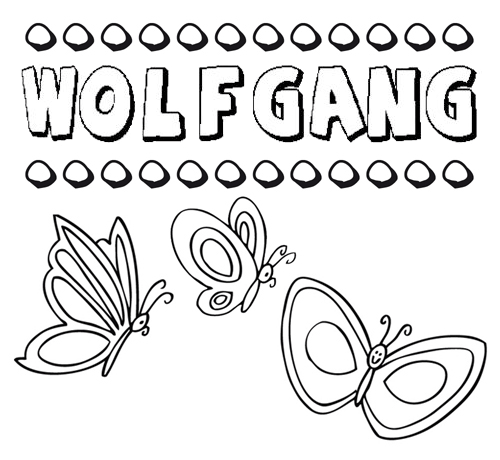 Wolfgang: dibujos de los nombres para colorear, pintar e imprimir