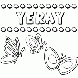 Yeray: dibujos de los nombres para colorear, pintar e imprimir