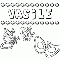 Vasile: dibujos de los nombres para colorear, pintar e imprimir