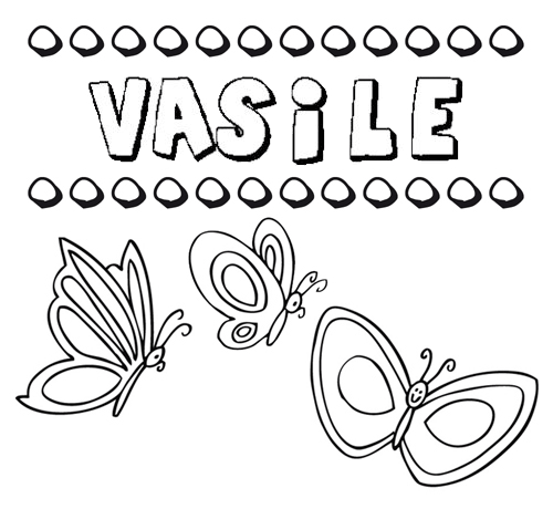 Vasile: dibujos de los nombres para colorear, pintar e imprimir