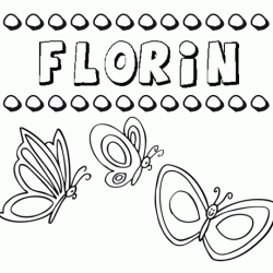 Florin: dibujos de los nombres para colorear, pintar e imprimir