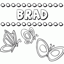Brad: dibujos de los nombres para colorear, pintar e imprimir
