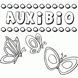 Auxibio: dibujos de los nombres para colorear, pintar e imprimir