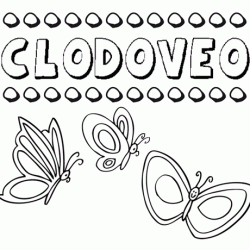Clodoveo: dibujos de los nombres para colorear, pintar e imprimir