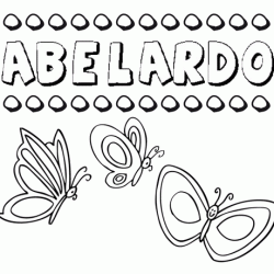 Abelardo: dibujos de los nombres para colorear, pintar e imprimir
