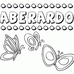 Aberardo: dibujos de los nombres para colorear, pintar e imprimir