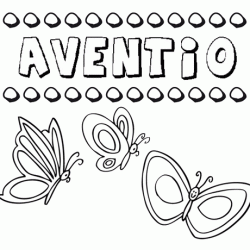 Aventio: dibujos de los nombres para colorear, pintar e imprimir