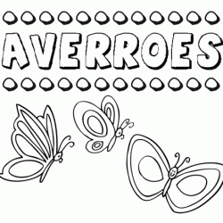 Averroes: dibujos de los nombres para colorear, pintar e imprimir