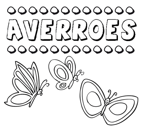 Averroes: dibujos de los nombres para colorear, pintar e imprimir