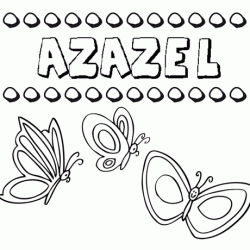 Azazel: dibujos de los nombres para colorear, pintar e imprimir