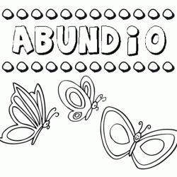 Abundio: dibujos de los nombres para colorear, pintar e imprimir