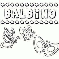Balbino: dibujos de los nombres para colorear, pintar e imprimir