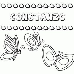 Constanzo: dibujos de los nombres para colorear, pintar e imprimir