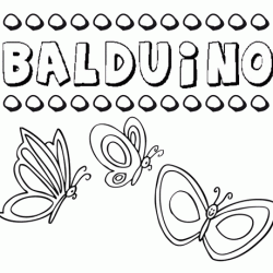 Balduino: dibujos de los nombres para colorear, pintar e imprimir