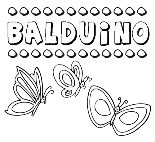 Balduino: dibujos de los nombres para colorear, pintar e imprimir