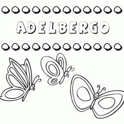 Adelbergo: dibujos de los nombres para colorear, pintar e imprimir