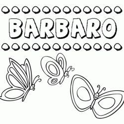 Bárbaro: dibujos de los nombres para colorear, pintar e imprimir
