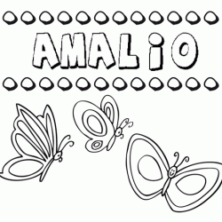 Amalio: dibujos de los nombres para colorear, pintar e imprimir