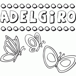 Adelgiro: dibujos de los nombres para colorear, pintar e imprimir
