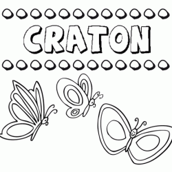 Cratón: dibujos de los nombres para colorear, pintar e imprimir