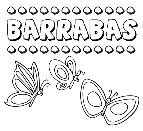 Barrabás: dibujos de los nombres para colorear, pintar e imprimir