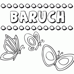 Baruch: dibujos de los nombres para colorear, pintar e imprimir