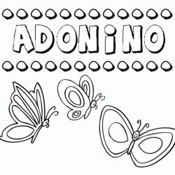 Adonino: dibujos de los nombres para colorear, pintar e imprimir