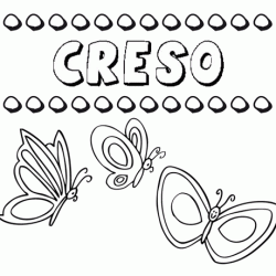 Creso: dibujos de los nombres para colorear, pintar e imprimir