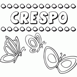 Crespo: dibujos de los nombres para colorear, pintar e imprimir