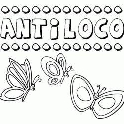 Antiloco: dibujos de los nombres para colorear, pintar e imprimir