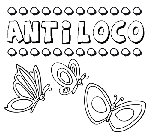 Antiloco: dibujos de los nombres para colorear, pintar e imprimir