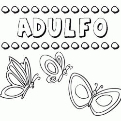 Adulfo: dibujos de los nombres para colorear, pintar e imprimir
