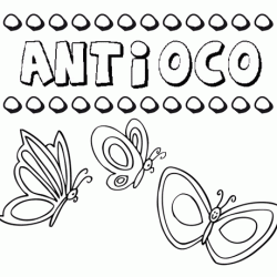 Antioco: dibujos de los nombres para colorear, pintar e imprimir