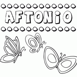 Aftonio: dibujos de los nombres para colorear, pintar e imprimir