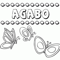 Agabo: dibujos de los nombres para colorear, pintar e imprimir