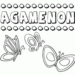 Agamenón: dibujos de los nombres para colorear, pintar e imprimir